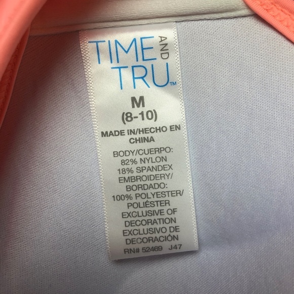 Time and Tru Pink Bikini Top Swim Suit ((Medium)) - Picture 3 of 5